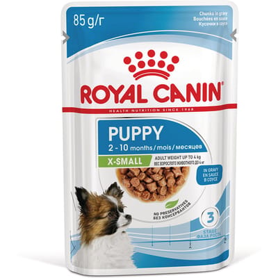 12x85g Royal Canin X-Small Puppy natvoer voor honden