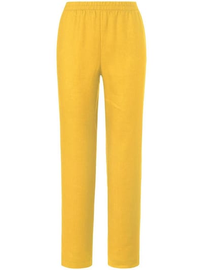Broek 100% linnen Van Peter Hahn geel