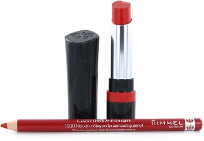 Rimmel The Only 1 Lipstick - 500 Revolution Red (+ Lasting Finish Lipliner - 021 Red Dynamite)