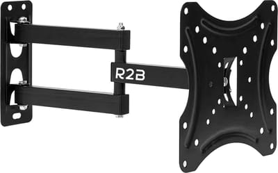 R2B TV Beugel - 14 t/m 42 Inch - Vesa 200 x 200 (max) - Muurbeugel TV 42 Inch - TV Beugels Draaibaar en Kantelbaar - TV Beugel - Televisie Beugel