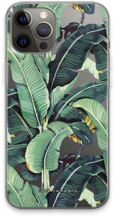 Case Company® - Hoesje geschikt voor iPhone 13 Pro Max hoesje - Bananenbladeren - Soft Cover Telefoonhoesje - Bescherming aan alle Kanten en Schermrand