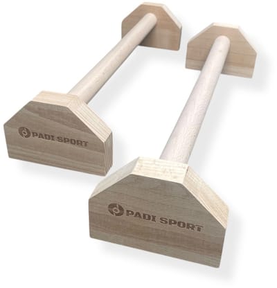 Padisport - Parallettes - Dip Bars - Calisthenics - Handstand Steunen - Parallettes Houten Grip - Anti Slip - Dip Bars