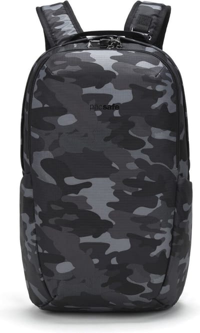 Pacsafe Vibe Backpack - 25 L - Rugtas - RFID-blokkerend - Geschikt voor 13-inch laptop - PopNLock veiligheidsclip - Rugzak - Camo