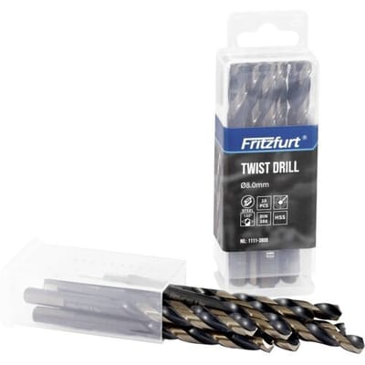 FRITZFURT 1111-3650 HSS-G Metaal-spiraalboor 10-delig 6.5 mm Gezamenlijke lengte 101 mm Corrosiebestendig DIN 338 Drievlakkige schacht 10 stuk(s)