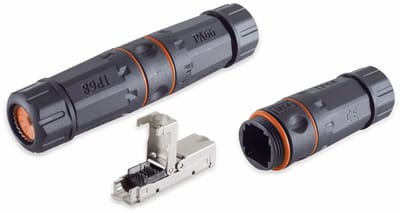 Verbindingsadapter voor F/UTP / S/FTP CAT6a netwerkkabel / Waterproof IP68