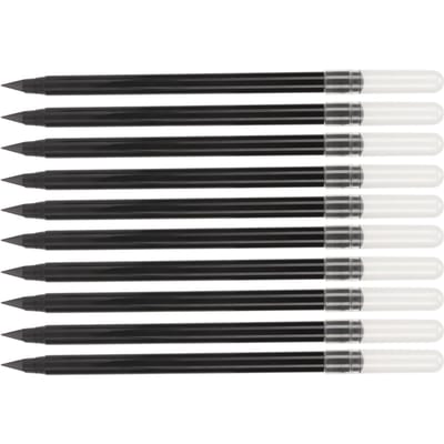 Lot de 10 crayons à encre noirs, effaçables et réutilisables, avec gomme, pour la peinture