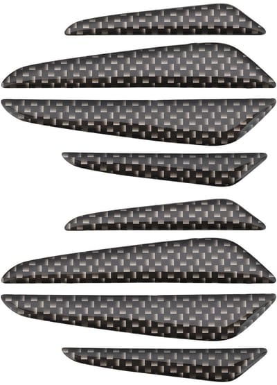 Dailygoods- Deurprotectors Koolstofvezel Look - Bescherming Deurranden - 2 Sets - 100x17mm/75x13mm - Sterke Zelfklevende Achterkant - Eenvoudige Installatie - Deurrandbescherming