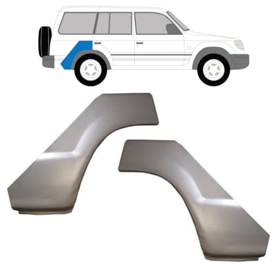 Reparatiepaneel achterspatbord voor Mitsubishi Pajero 1991-2001 / Links + Rechts
