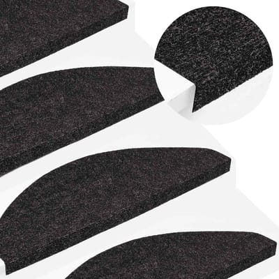vidaXL - Trapmatten - zelfklevend - 10 - st - 65x22,5x3,5 - cm - antracietkleurig