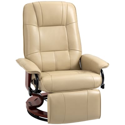 Relaxfauteuil - Relaxzetel - Relaxstoel - Fauteuil - Stoel - Met armleuning - Voor één Persoon - Crèmewit