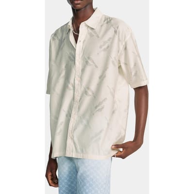 Daily Paper Salim Relaxed Short Sleeve Shirt Frost White Size: XS | Button-Down Shirts Outlet | Unisex | Wit