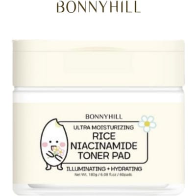 [BONNYHILL] Rijst Niacinamide Toner Pads 60 stuks(180 ml) white