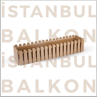 Bloembak goudkleurig Istanbul 14L vensterbank & balkon 80x20 waterdrainage