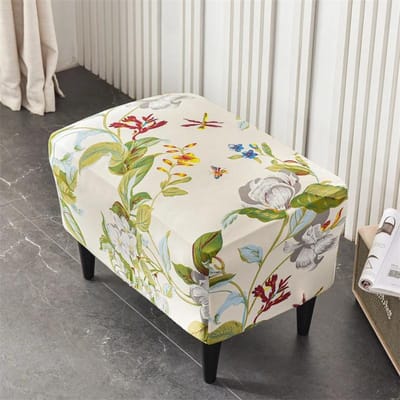 Housses de fauteuil à oreilles à fleurs Housses de fauteuil extensibles en spandex avec housse de coussin d'assise Housse de canapé élastique Housses de canapé Kingback gray
