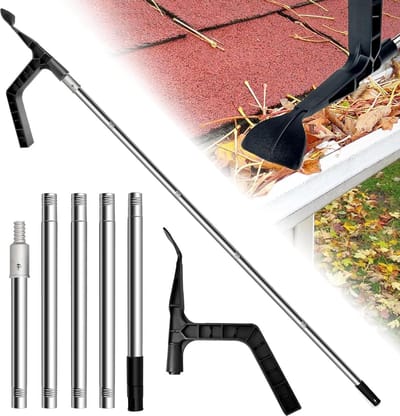 Solacis Dakgootreiniger - Dakgoot - Dakgootborstel - Dakgootschep - Dakgootreiniger telescopische steel - Must have!