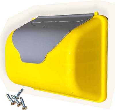 Kinderbrievenbus - Speelhuis accessoire - Rollenspel stimuleren - Weerbestendig kunststof - 25 x 226 x 136 cm - Grijs geel