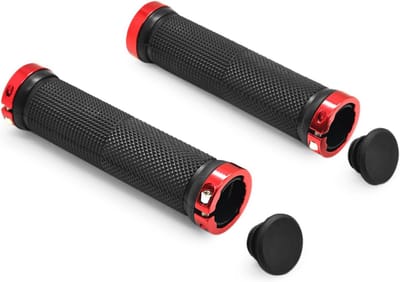 Fiets Handvatten - Stuur Handgrepen - Comfortabel Fietsen - Antislip Rubber - 13 cm Lengte - Rood