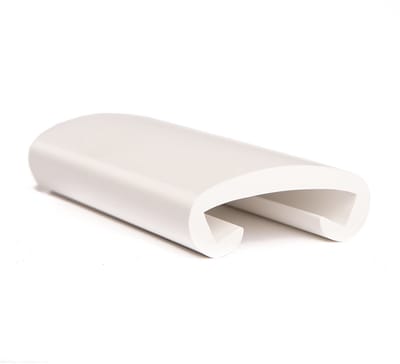 Rubbermagazijn - Trapleuningprofiel - PVC - wit - BxH=40x8mm - Lengte 25 meter