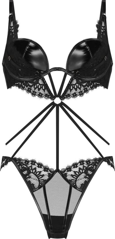 Hunkemöller Dames Lingerie Body Kali - Zwart - maat B80