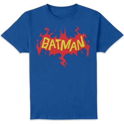 DC Comics Batman Flame Unisex T-Shirt - Blue - S