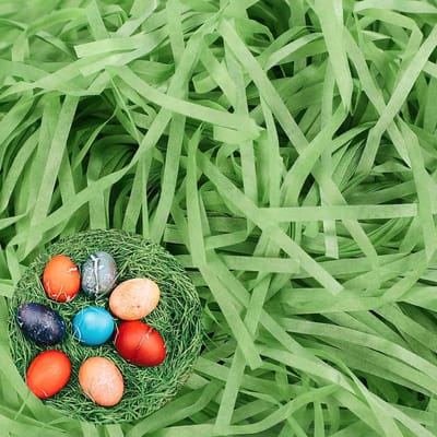 Allecta - Groen vulmateriaal cadeau, 200 g paasgraspapier, decoratief paasgras, paasmand decoratie.