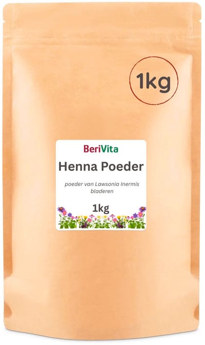 Henna Poeder 1kg - Puur Rajasthani Henna - Natuurlijk en Plantaardig