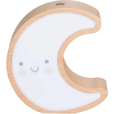 Baby's Only Nachtlampje Maan Wonder - Nachtlampje Babykamer - Lampje met USB-aansluiting - Gemaakt van hout met het FSC keurmerk - Met slaapmuziek