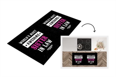 Keukenloper - Loper keuken - Spreuken - Familie - Zus - 120x60 cm - Keukenloper vinyl