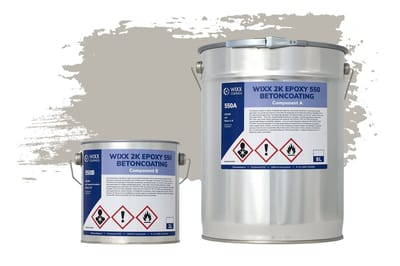 Wixx 2K Epoxy 550 Betonverf - 10L - RAL 7044 | Zijdegrijs