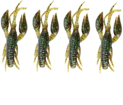 Dailygoody - Levensechte Rivierkreeft Lokken - Snel Zinkend Vissen - Duurzaam Siliconenmateriaal - Groen - Voor Karpervissen - Natuurlijke Zwemactie