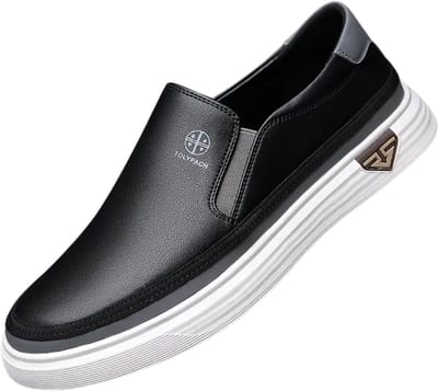 Livano Loafers Heren - Met Hak - Herenschoenen - Instappers - Zwart - Maat 38.5