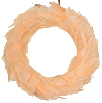Lentekrans oranje om op te hangen deurkrans Ø20cm 3st, 3 Stück
