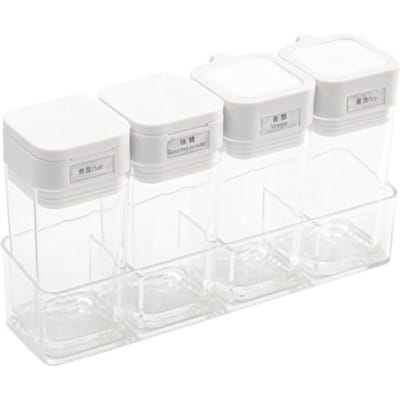 Kruidencontainer Compact Draagbaar Transparant Condimentflesje voor Keuken Thuis 2 Oliecontrole white