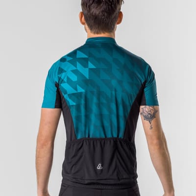 Loeffler fietsshirt korte mouwen M Bike Jersey FZ Zack Mid Dark Petrol - Blauw