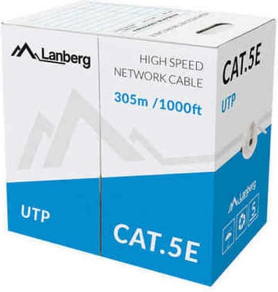 Lanberg Utp-Kabel 305M 100Mb/S Cca-Draad Voor Internet Tv