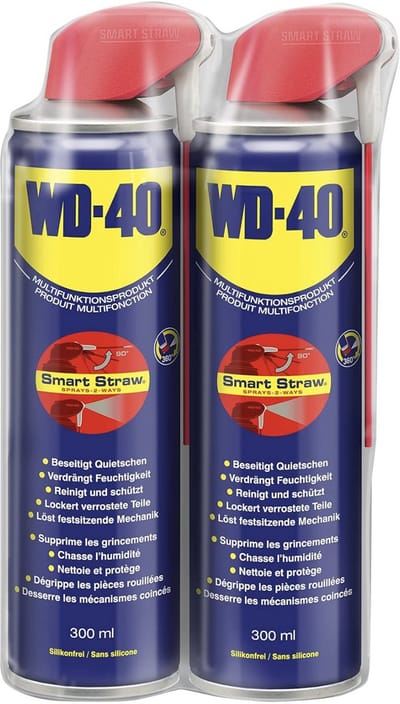 WD-40 Multi Spray 400 ml – 2 stuks – Smart Straw – Kruipolie, Smeermiddel, Roestoplosser & Waterverdrijver