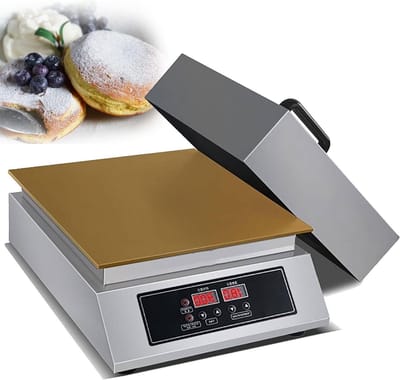 Soufflé Maker - Pannenkoeken Apparaat - Desserts Maken - Dubbele Plaat - 70x45x15 cm - Zilver