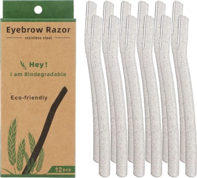 De 2 Lalas - 12 x Wenkbrauw mesjes - Wenkbrauw scheermesjes - Gezicht mesje - Dermaplaning - Eyebrow razor - Tarwestro - 12 stuks