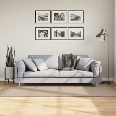 vidaXL - Vloerkleed - HUARTE - laagpolig - zacht - wasbaar - 100x200cm - zandkleurig
