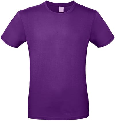Paars basic grote maten t-shirt - met ronde hals - voor heren - katoen - ruime pasvorm XXXL
