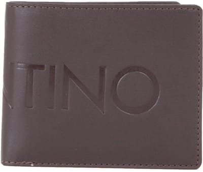 VALENTINO Leren kaarthoes Mason Card Holder Moro donkerbruin