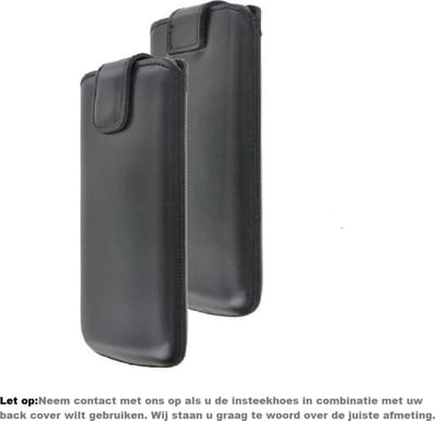 Geschikt voor Samsung Galaxy S20 hoes insteek hoesje zwart pouch van echt leer Pearlycase