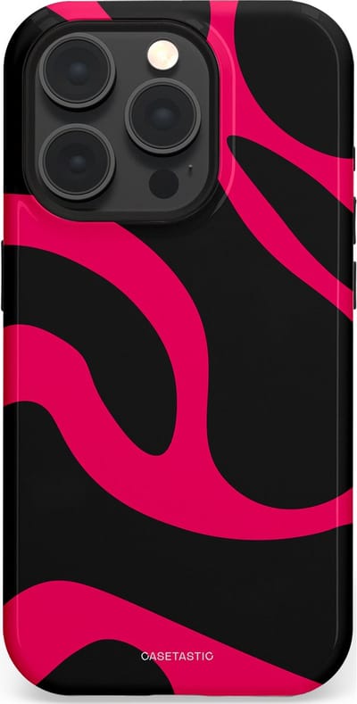Casetastic Hoesje Geschikt voor Apple iPhone 15 Pro Magsafe - Stijlvolle Beschermende Duo-layer Case - Hotpink Camoprint