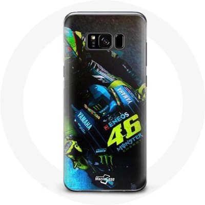 Hoesje voor Samsung Galaxy S8 Plus met Valentino Rossi MotoGP-coureur