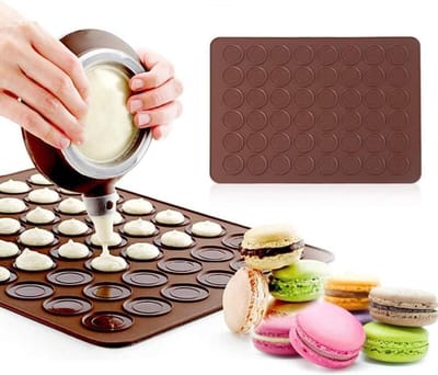 Siliconen vorm blad mat voor macarons, koekjes en gebak - bakvormen DIY decoreren gereedschap - 48 holle ruimtes