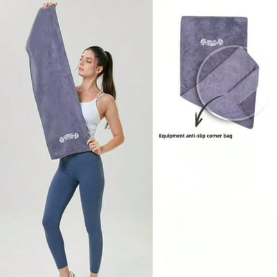 Serviette de sport pour salle de sport Serviette de sol multifonctionnelle Absorbant la sueur pour la course à pied Tapis de yoga Serviette douce absorbante pour la sueur violet