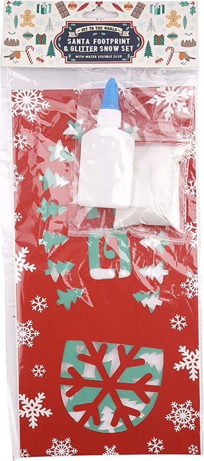 CGB GIFTWARE Joy of the World Santa Claus Footprint Stencil & Glitter 31.6 x 17.6 x 5.1 cm; 294g | Christmas | Santa | Father Christmas | Novelty |