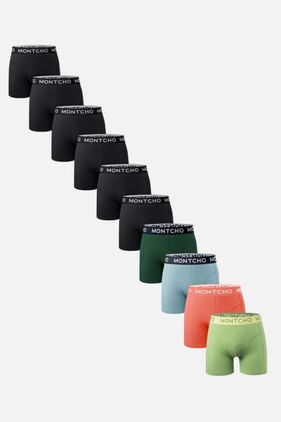 10 Pack Boxershorts Heren – Mellow Shades – Voordeelpakket Katoen – Maat S t/m XXL – Dazzle – MONTCHO