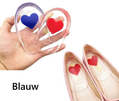 Gelhak Hielspoor Inlegzolen I Hielspoor Zooltjes I Hiel Zooltjes I Hielspoor Zooltjes I Hielbeschermers I Maat 40-46 I Hart I Blauw
