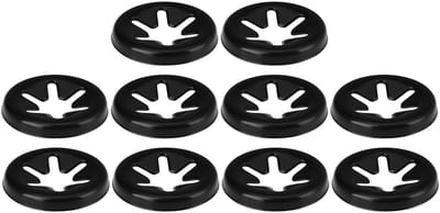 Dailygoods- Wasmachine Clips 100 Stuks - 6-Tanden Sluitringen - Push-On Ontwerp - 4mm Schachten - 11,5mm Buitendiameter - Duurzaam Verenstaal - Asretentie